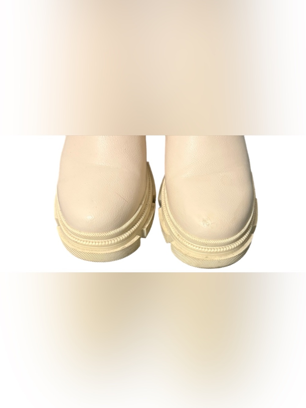 Yetier beige, mid-calf Chelsea lug boots - Picture 6 of 8